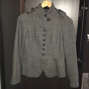 ZARA WOOL BLEND BLAZER JACKET SZ S